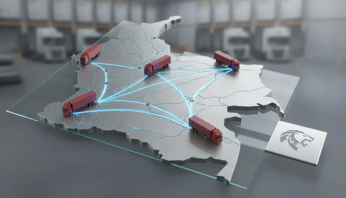 Rutas de transporte de carga en Colombia con camiones Sitrak